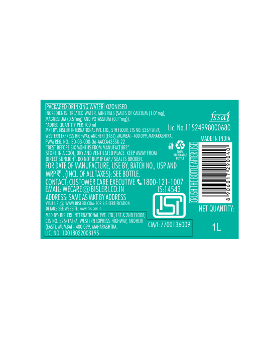 Bisleri 1 L Packaged Drinking Water image number 3